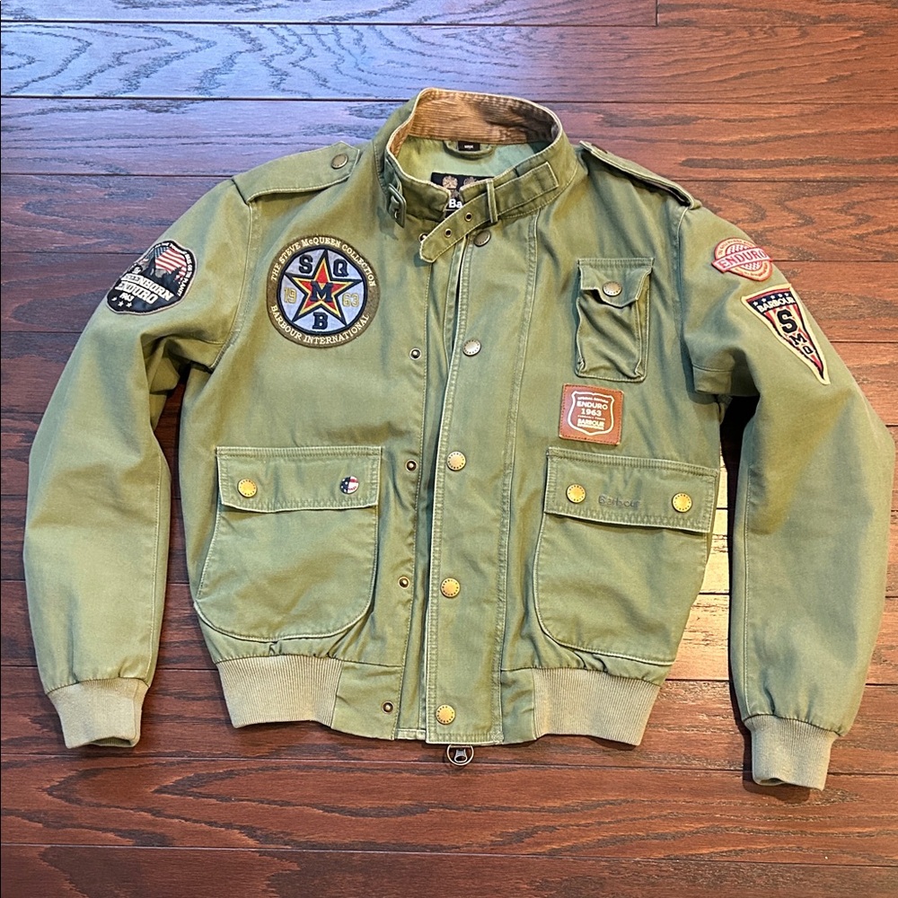 Barbour Vintage-Inspired Olive Green Men's Field Jacket